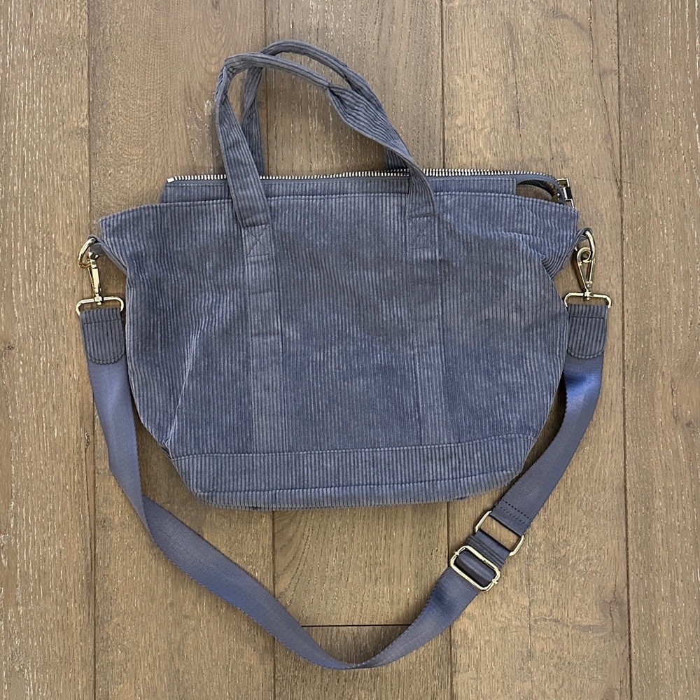 Stoney Clover Lane Corduroy Mini Tote in Blueberry Pie
